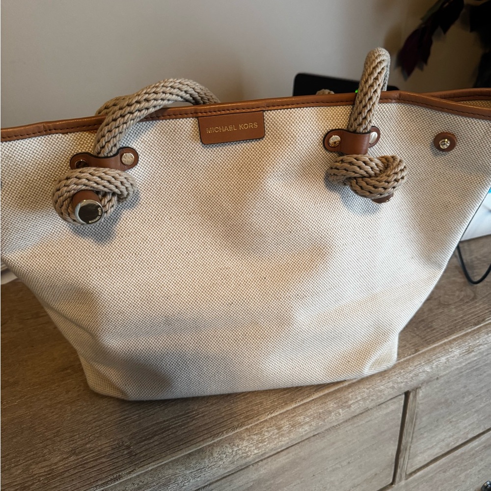 Michael Kors Cream and Tan Women's Bag